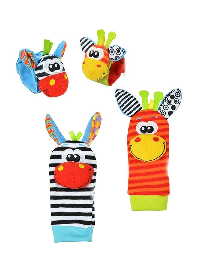 Beauenty 4-Piece Animal Design Wrist Strap Set With Socks